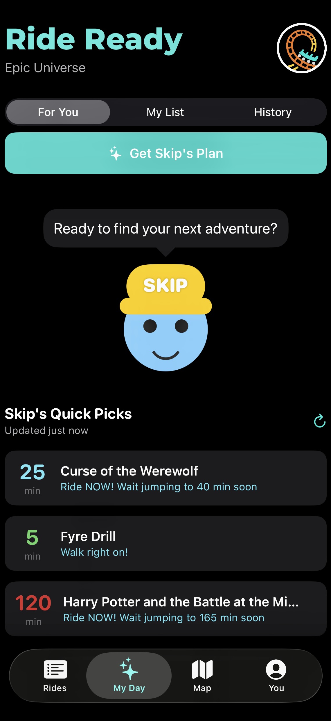 Quick picks for skipping lines