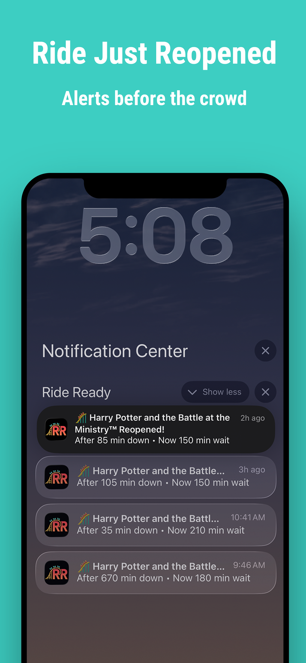 Drop alerts and reopening notifications